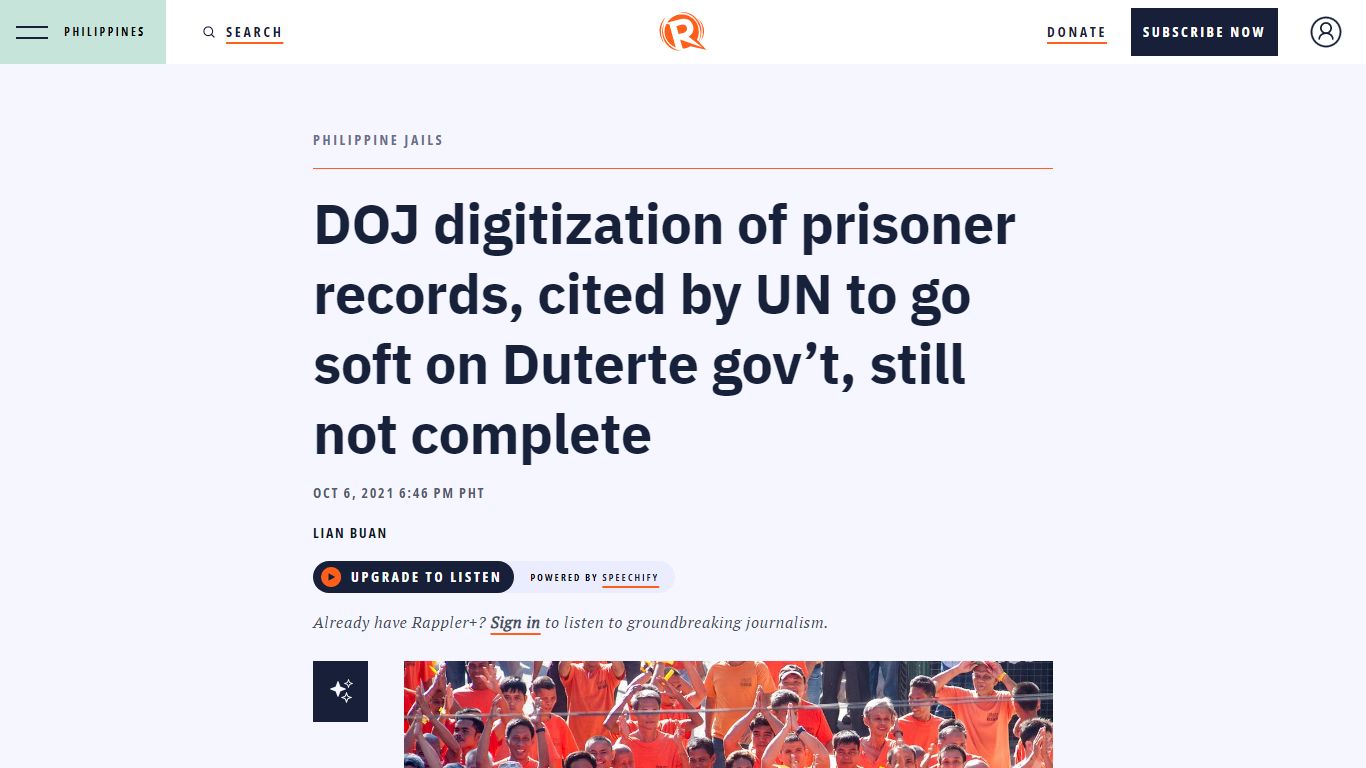 DOJ digitization of prisoner records, cited by UN to go soft ... - RAPPLER
