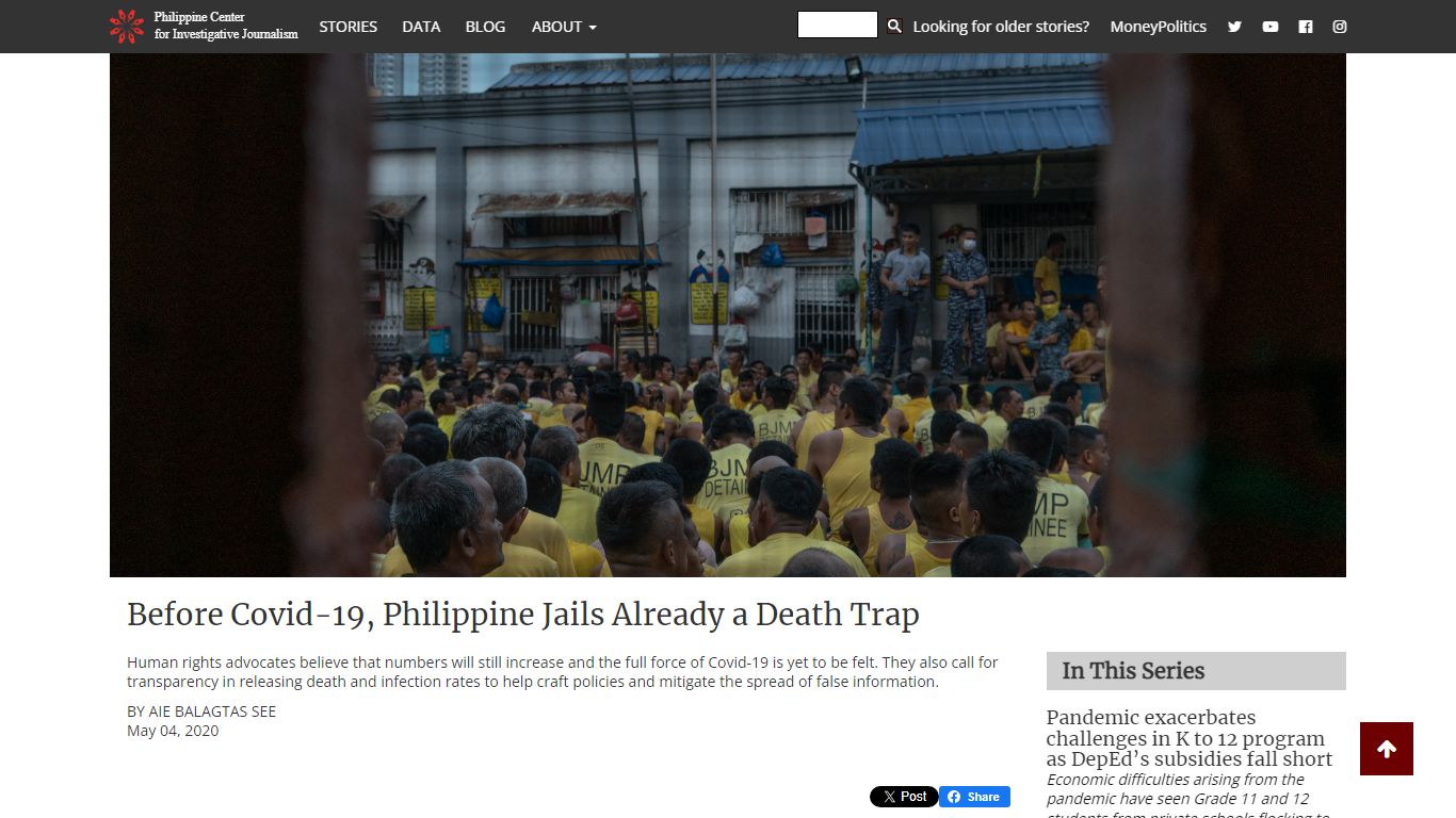 Before Covid-19, Philippine Jails Already a Death Trap - PCIJ
